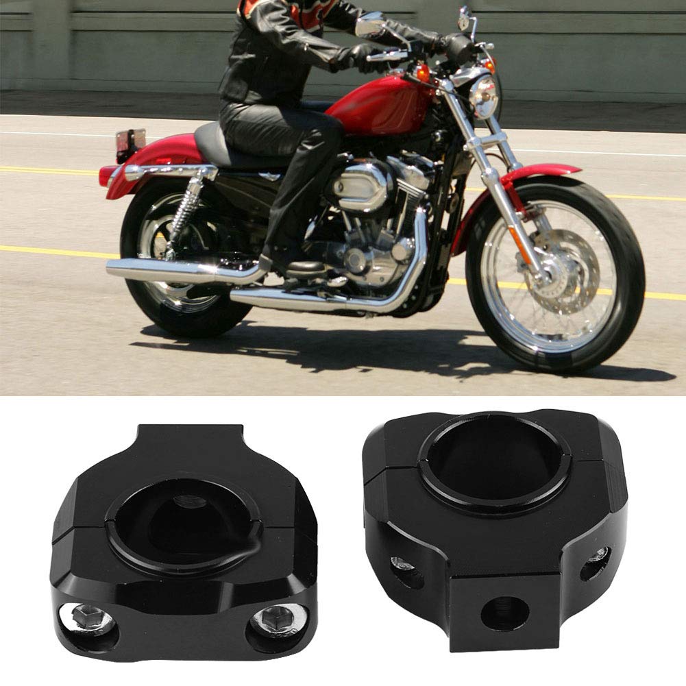 1 Par Abrazadera de Barra de Manillar Negro 28 mm Aleación de Aluminio CNC Soporte de Manillar de Motocicleta Abrazadera de Barra Elevadora Universal