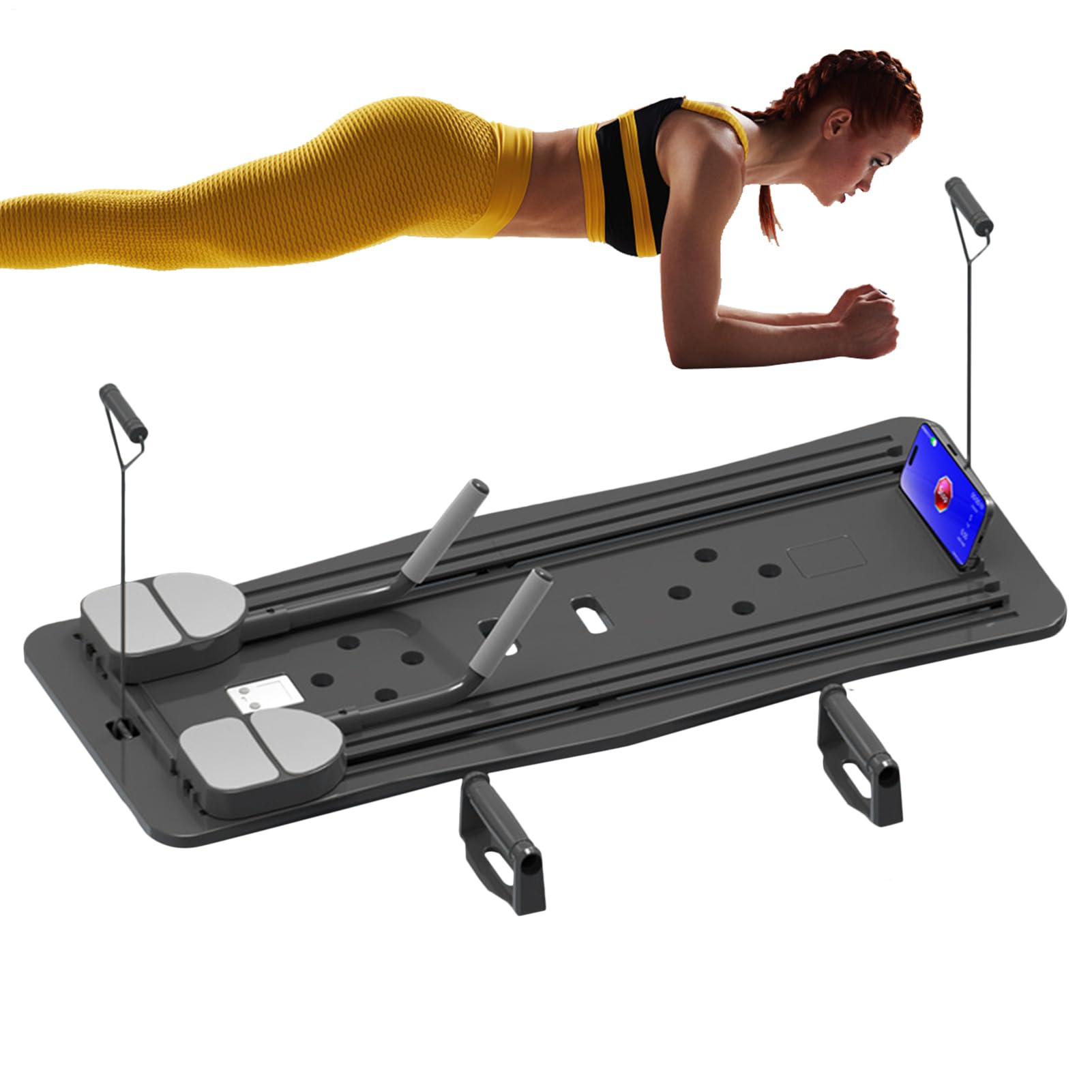 Pilates Reformer Board, kompaktowe urządzenie fitness do treningu mięśni brzucha, sprzęt do pilatesu, dla przyjaciół, nastolatków, syna, rodziny, córki, męża, dziewcząt, mężczyzn