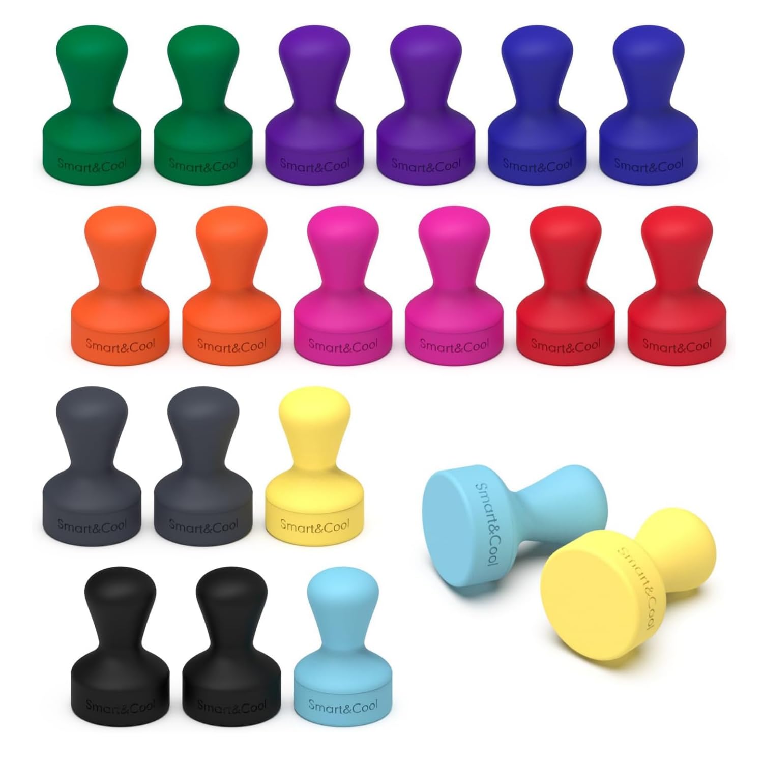 20pcs Small Fridge Magnets - 12 x 18 mm Neodymium Magnet for Whiteboard, Office, Refrigerator, Crafts, Noticeboard Map(10 colors)