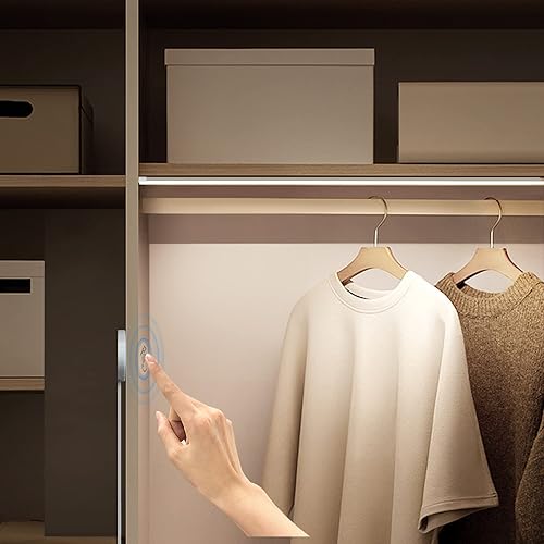 Miniatura 6 de Tira de luces LED COB de neón de 16.4 pies, 24 V, 1600 LED, sensor táctil de madera penetrable, impermeable, blanco, regulable, tira de luz de neón