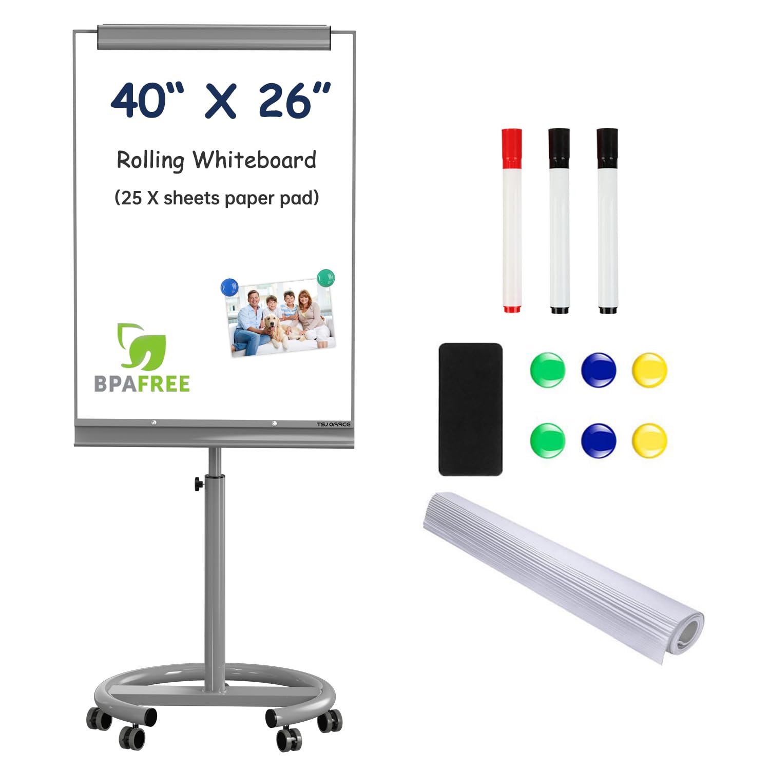 Jボード Amazon.com : TSJ OFFICE Mobile Standing Whiteboard - 40 x 26