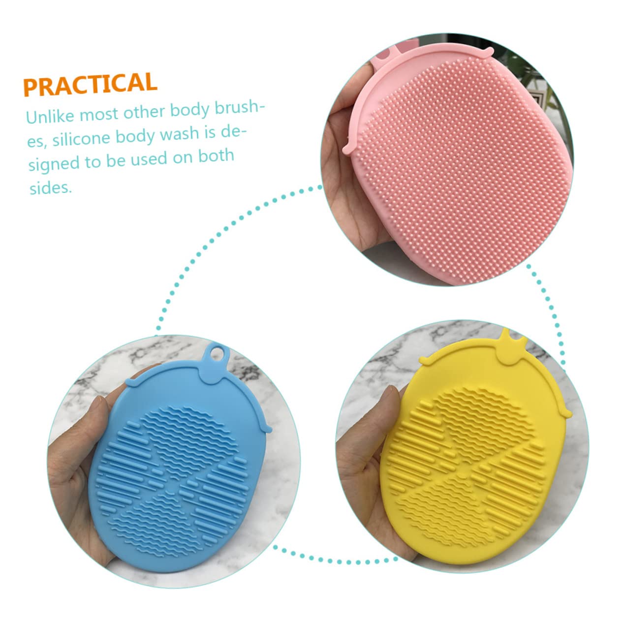minkissy 15 cepillos de baño de silicona para la cara, cepillo de para exfoliadores corporales, cepillo de corporal, guante de cepillado