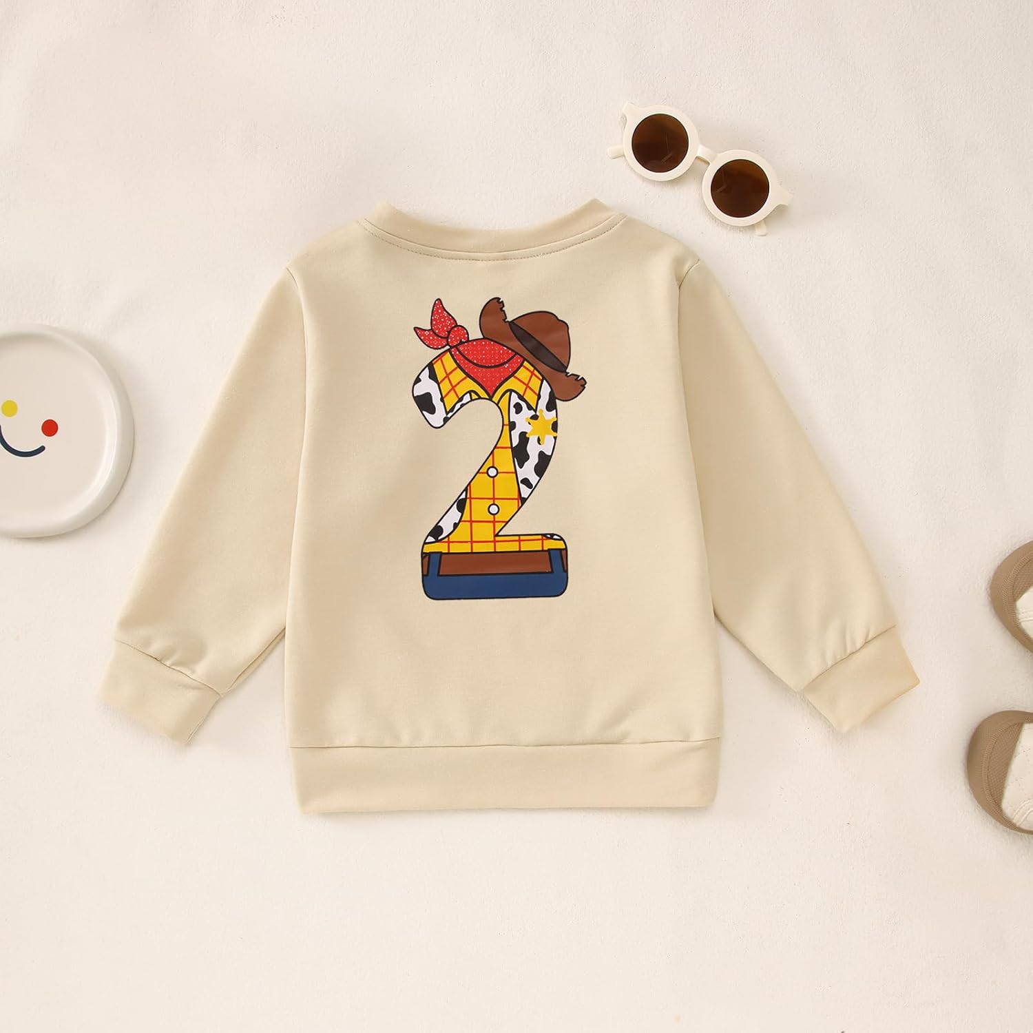 KEKEMI Birthday Boy Sweatshirt 2T Boys Cartoon Graphic Birthday Outfit Two Years Old Boy Long Sleeve Shirt Bday Party Clothes - Image 6