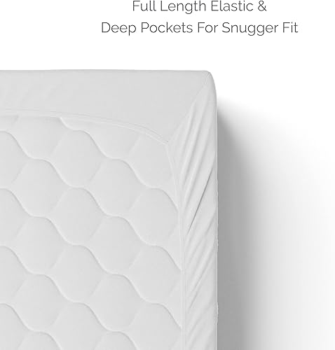 Miniatura 10 de Natemia Sábana bajera ajustable de 1 pieza, 100% algodón orgánico, 39 x 75 pulgadas, para colchones estándar de hasta 16 pulgadas, algodón de punto