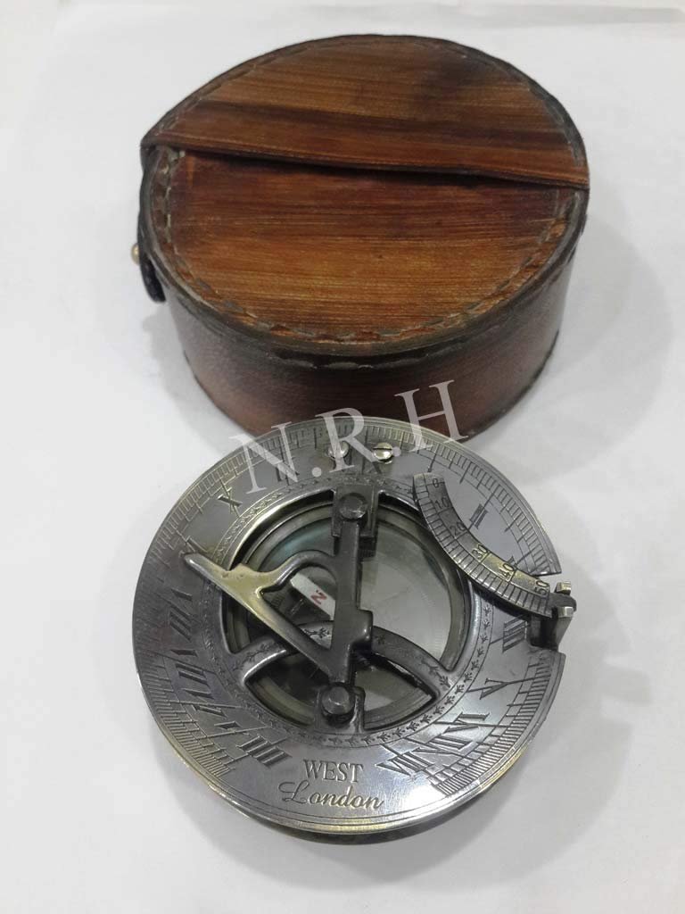 Brújula de Dos toneladas con Bolsillo del Oeste de Londres marítimo con Reloj de Sol marítim