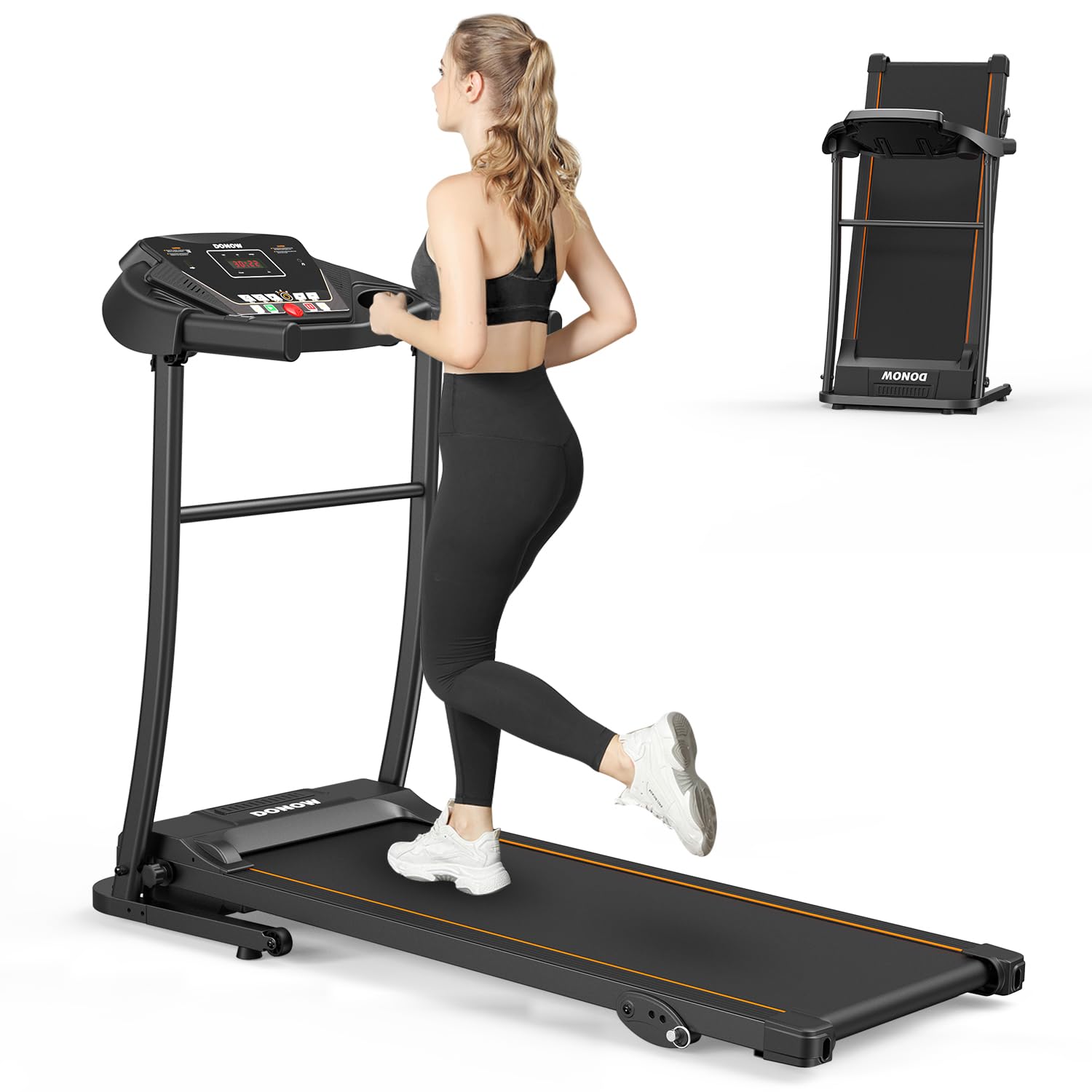 Treadmill with Incline, Walking Treadmill 3.0HP for Home Office Foldable with 12 Preset Programs Speaker Cup Holder Running Belt 43.8”x15.5”