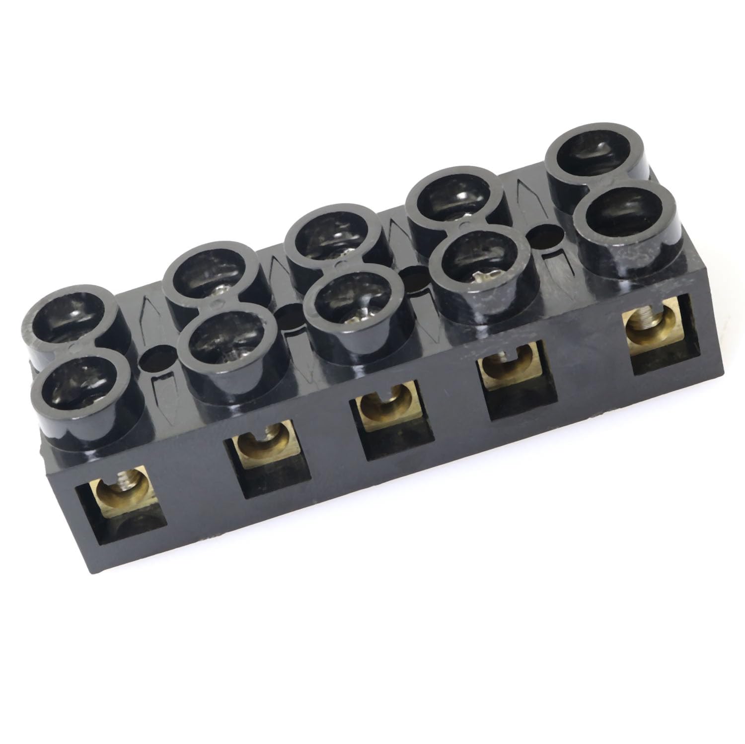 RLECS Terminal Block JX5-6005-60A5P 500V 60A 5 Pin Double Row Isolated Terminal Block for Household Appliances Electronic Circuits