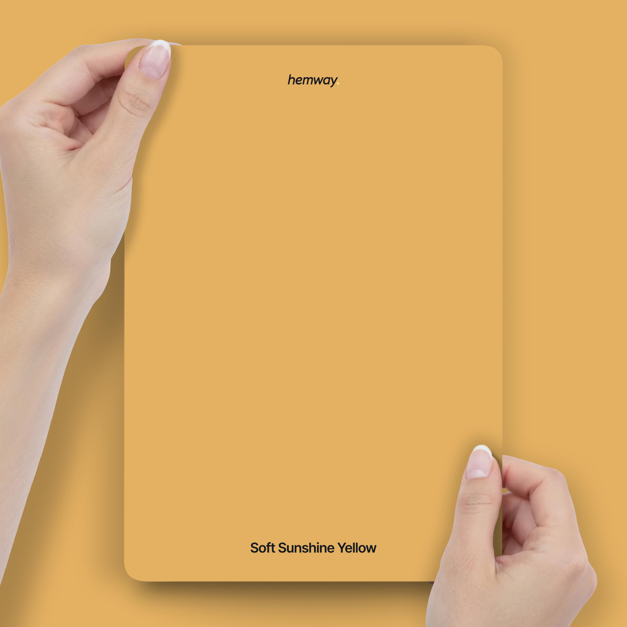 Hemway Soft Sunshine Yellow Peel & Stick Sample Chalk Paint | A5 Accurate Colour Swatch, Mess-Free Alternative to Paint Tester Pots, Easy To Use, Eco-friendly, for Interior Furniture & Walls