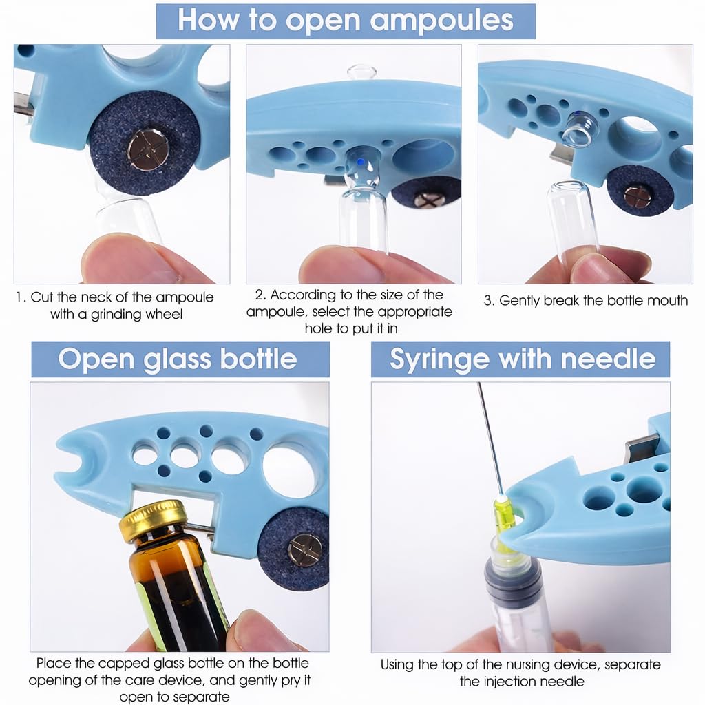 HYZIK Ampoule Cutter for Doctors,Nurse,Glass Bottle Cap Remover Cutter Ampule Breaker for Hospital and Clinic.. 1