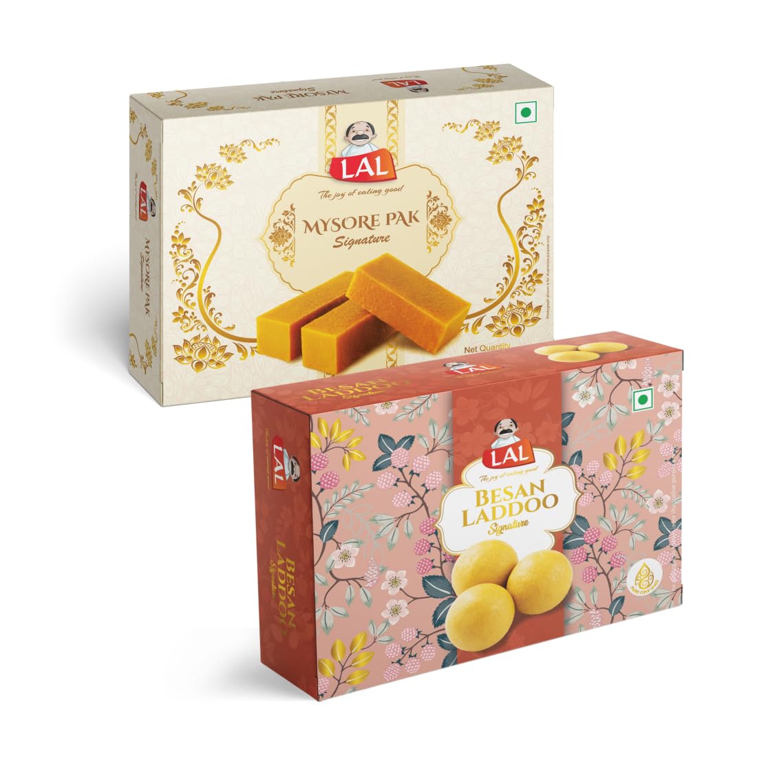 Lal Sweets Combo Pack Of Mysore Pak 400g & Besan Laddoo 400