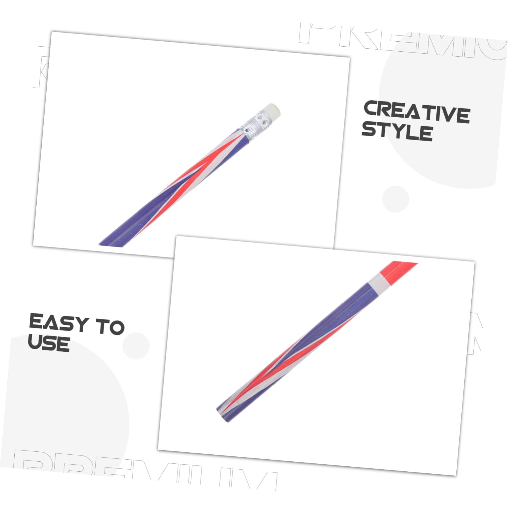 Lot de 120 Set de Set de Crayons en Bois avec Motif Drapeau, Utilisation Multifonctionnelle, Expérience D'écriture Fluide, pour Récompenses en Classe et Événements