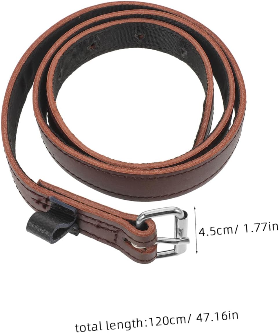 Brown Cattlehide Stirrup Leathers for Horse Saddle Training Adjustable | Easy-adjust Length, Ergonomic Support, Sturdy Build for Riding Sessions, Elegant Craftsmanship with Stylish Finish