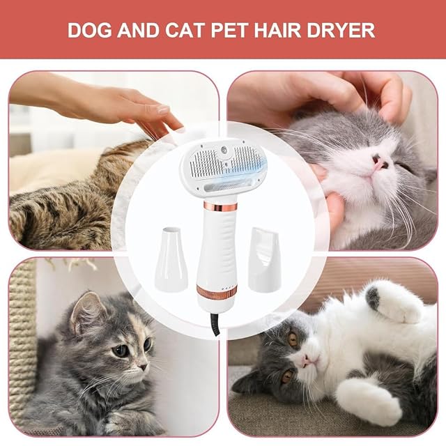 Foto 7 de 7 de Ounfhtrttk Secador de Pelo para Mascotas, Cepillo Profesional para Perros y Gatos, para el Hogar