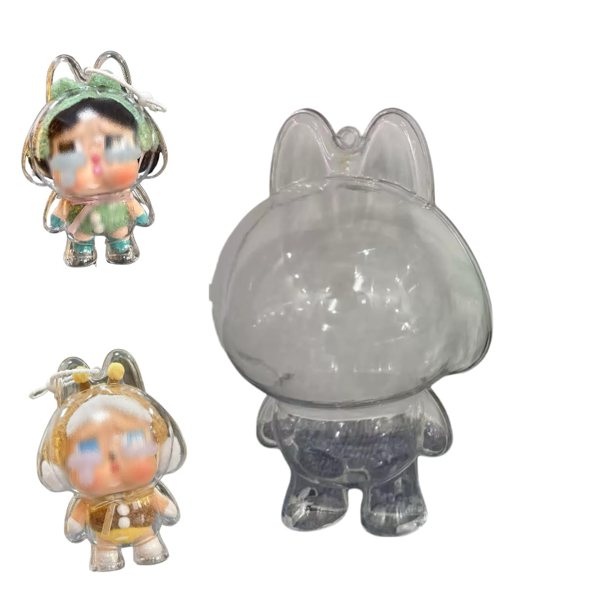 Protective Case for Crybaby,Acrylic Display Case with Silicone Strap,Clear Storage Cover for Crybaby,Clear Acrylic Display Case for Crybaby Dolls (NO Dolls only case)