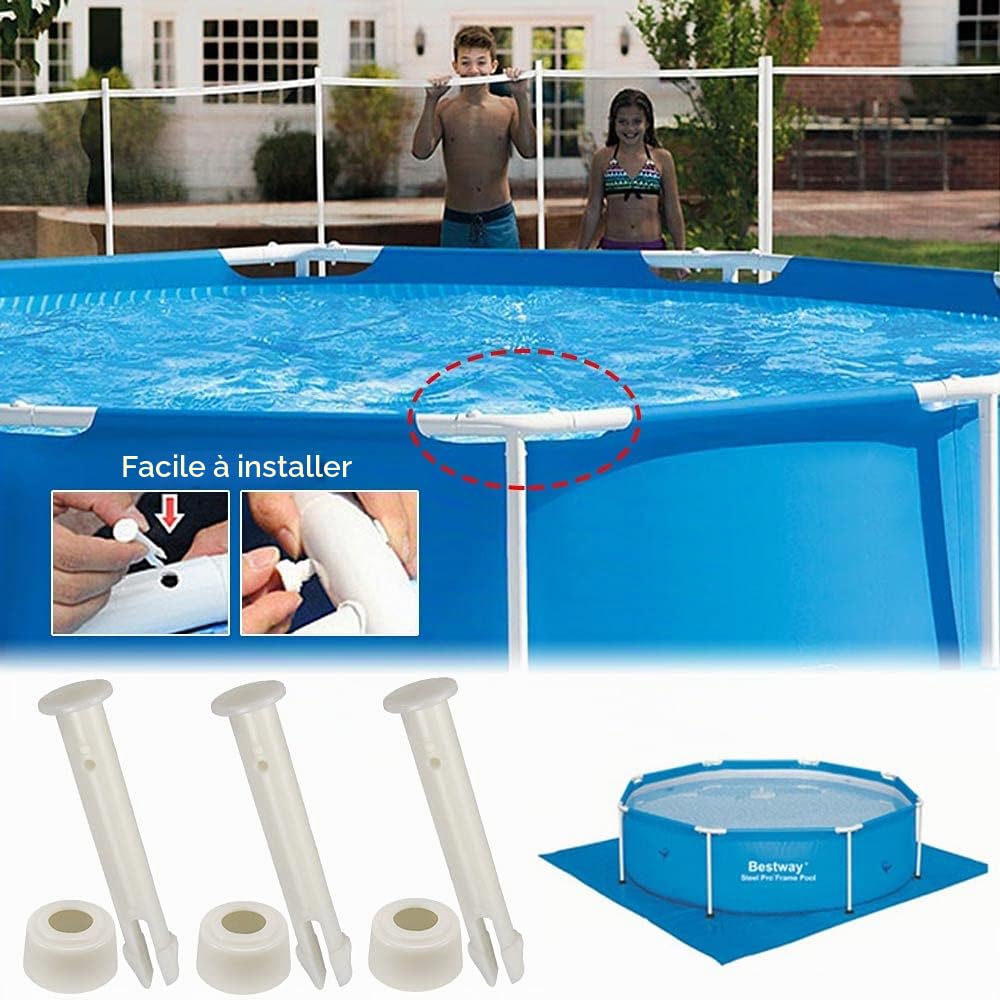 10 Pièces Goupilles en Plastique pour Intex Round Metal Frame Pools Pièces de Rechange pour Joints de Piscine pour Joints de Piscine,Remplacement de pièces de Rechange Joint Pins (6cm/2.36in)