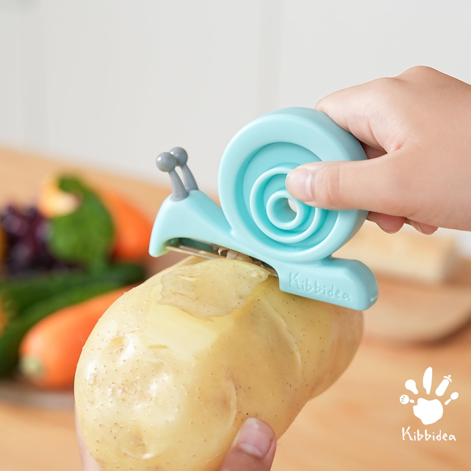 Set Di 6 Pelapatate Per Bambini Goodchef - Sicuri E Colorati Per Frutta E Verdura | Include Tagliabiscotti - Foto 10