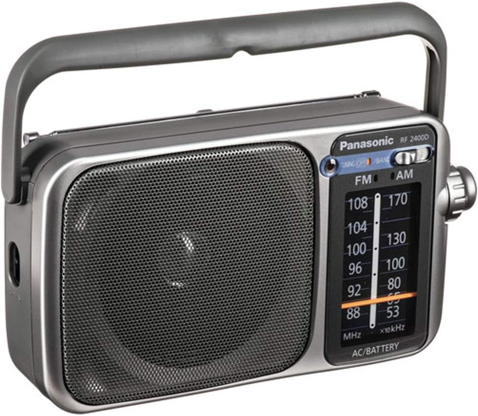 Rf-2400D Am/FM Radio, Silver/Grey