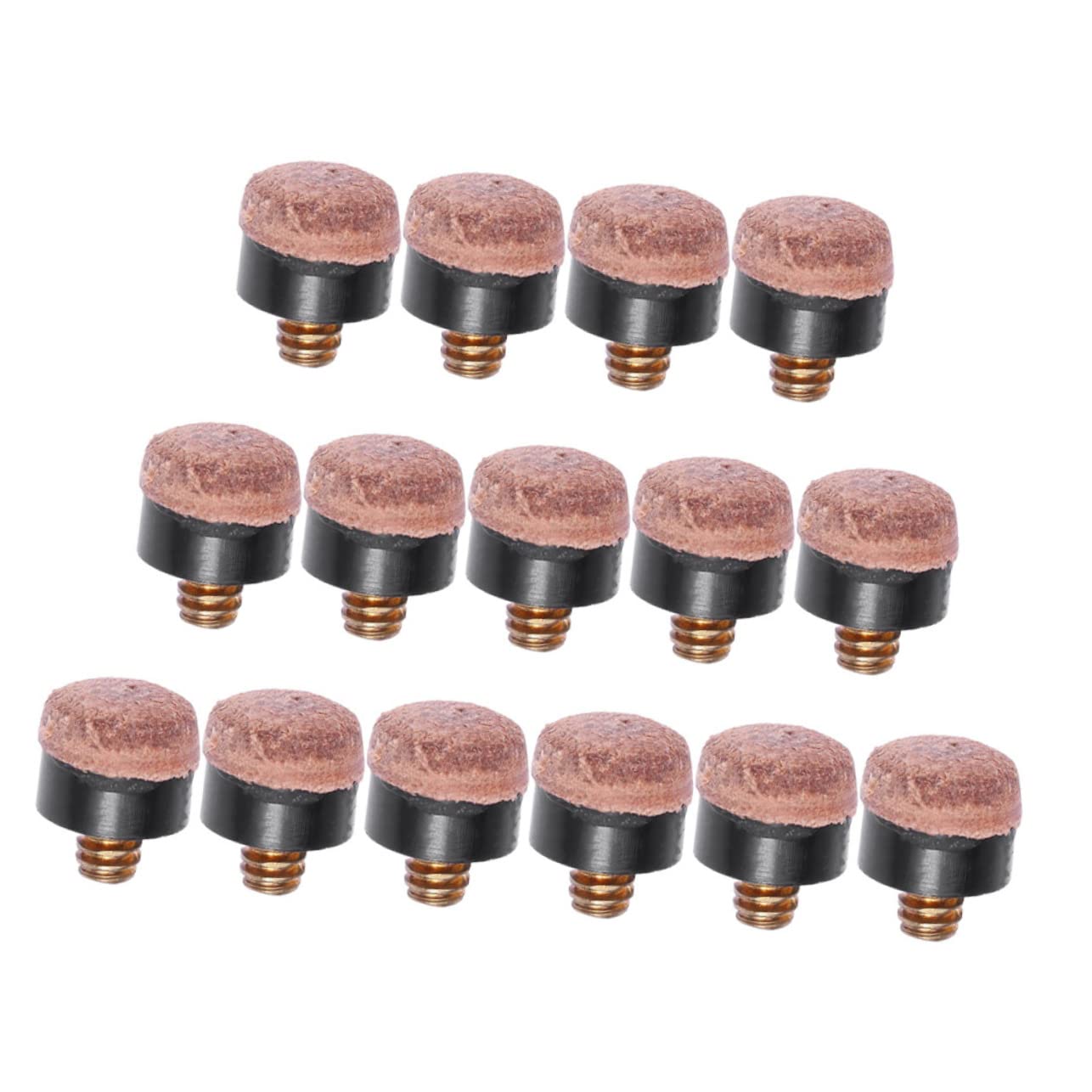 Happyyami 30Pcs Billiard Cue Tips Replacement Accessories Durable Screw Tips for Enhanced Ball Control for Pool Cues and Cue Stick Maintenance