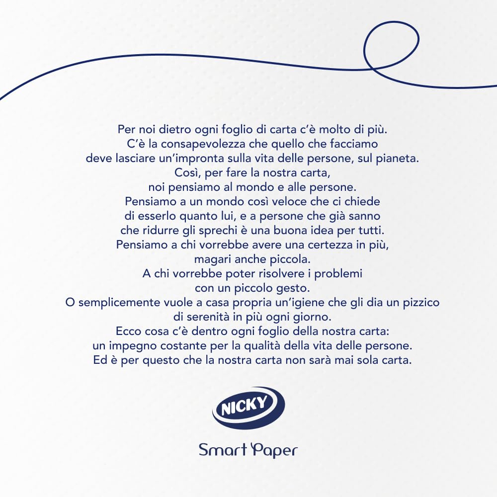 Nicky Milleusi Forte – 8 Rotoli di Carta Multiuso, 180 Resistenti Fogli a 3 Veli, Per le Pulizie Più Difficili, Lunghezza Extra e Infinita Versatilità, Carta 100% Certificata FSC