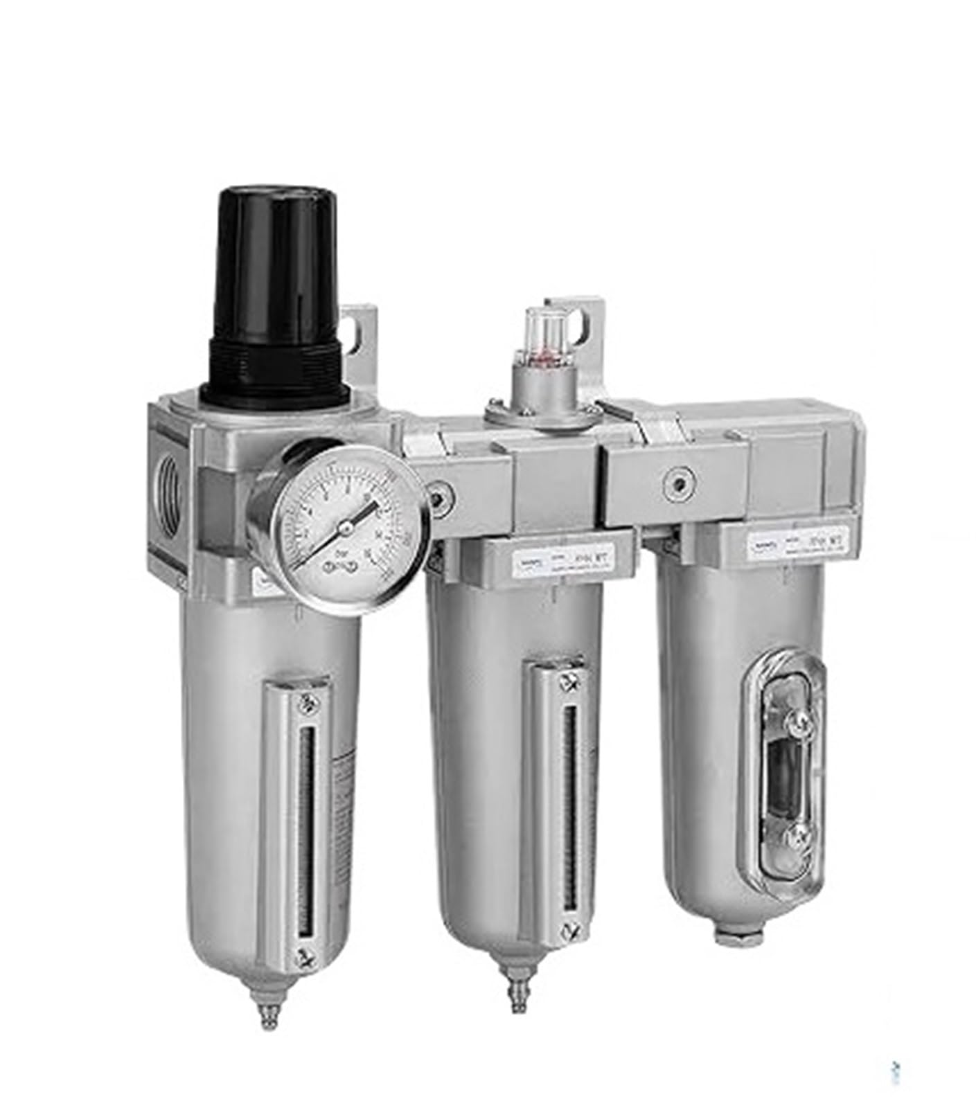 1/2 NPT Przemysłowy 3-stopniowy system osuszania powietrza - filtr cząstek stałych, filtr koalescencyjny, osuszacz adsorpcyjny i regulator powietrza