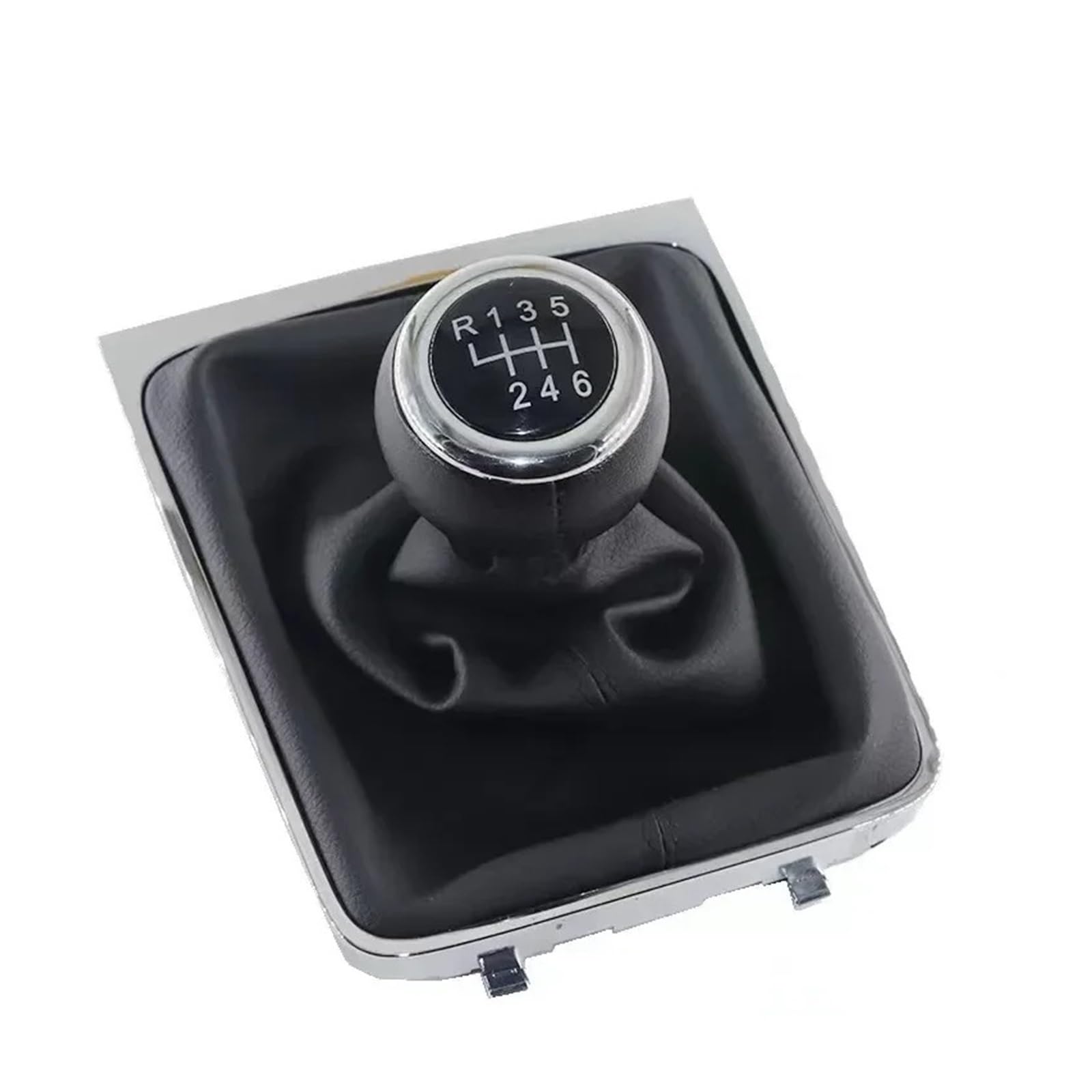 MKGKACVCPT Car Gear Lever Head for VW for Passat B6 2005-2010 5/6 Speed Gear Shift Knob Lever Stick Gaiter Boot Cover Collar Car Accessories(Plastic 6 Speed)