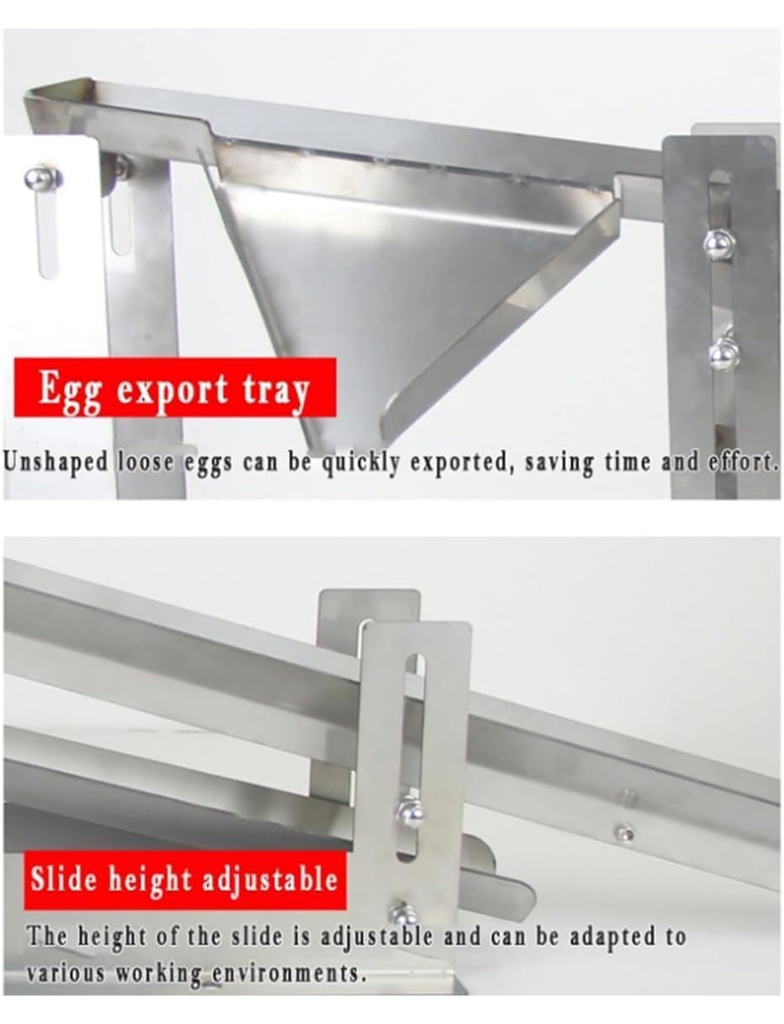 Separatore di tuorlo di pollo, filtro per uova da 500-800 pezzi/h, macchina di separazione in acciaio inossidabile 304 spesso 2 mm, altezza regolabile per uso domestico e cucina