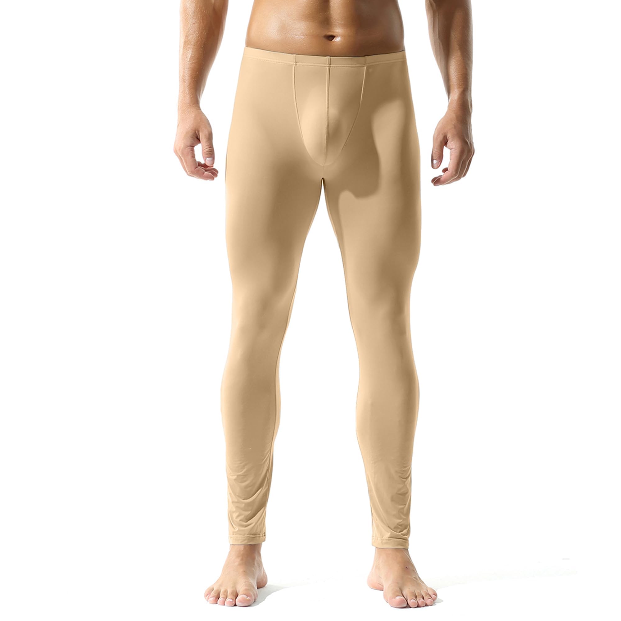 YUFEIDA Calzoncillos Largos de Hombre Pantalones Transparentes Ropa Interior Leggings