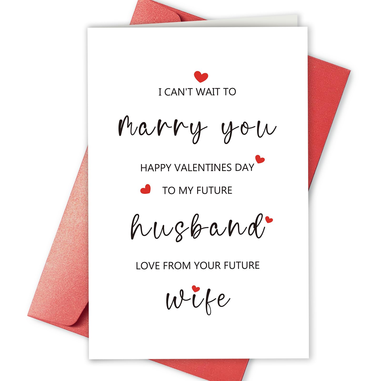 Funny Fiance Valentines Card for Men Him, Sweet Valentines Card for Future Husband, Love Card from Your Future Wife, Happy Valentine's Day to My Future Husband