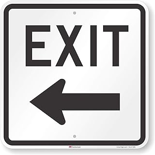 SmartSign-T1-1024-HI Exit Sign With Left Arrow By | 18