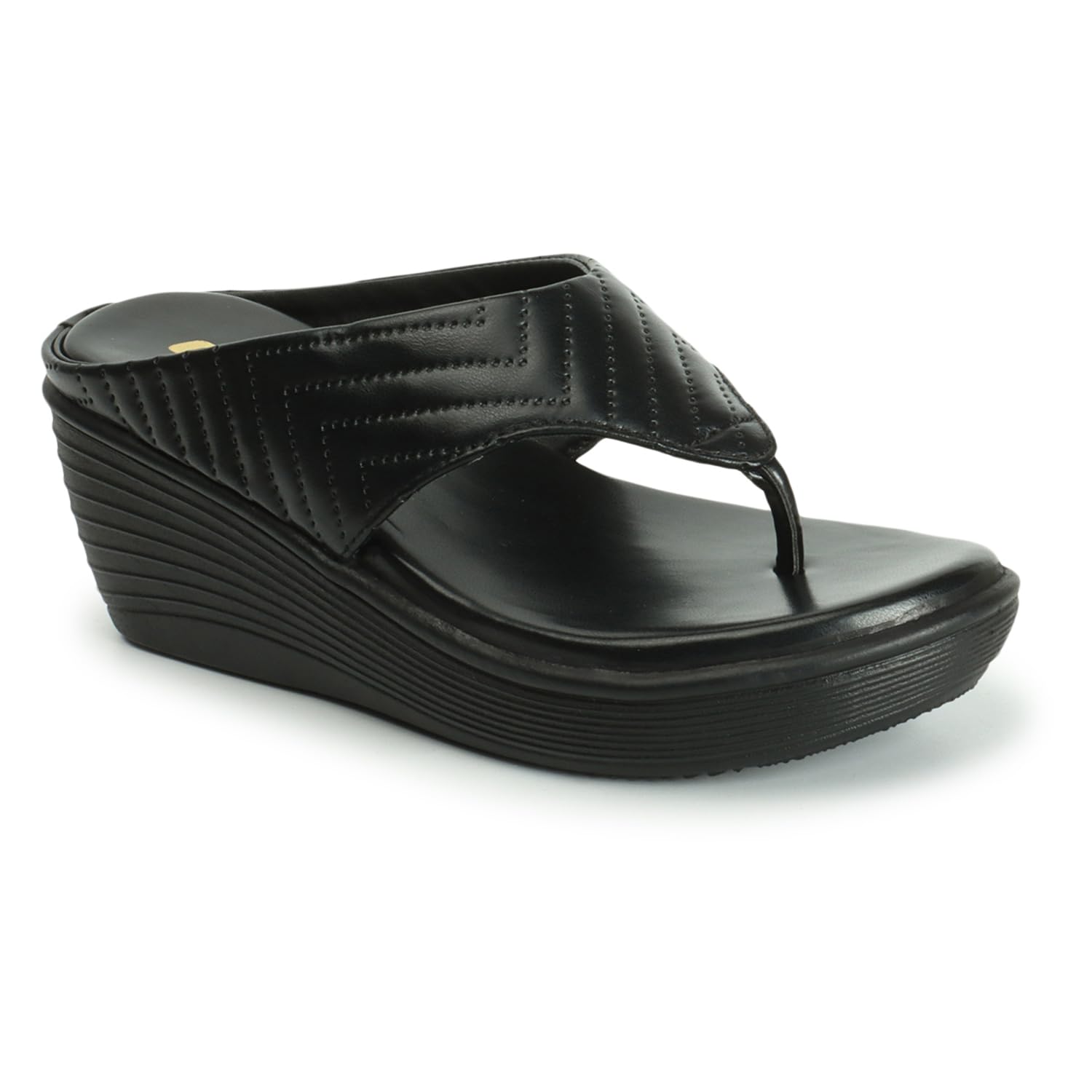Colo Extra Comfort Wedges Sandal For Womens And Girls|Soft Bottom Wedge Heel Sandal for Womens ML-1 Black Size 4 (B0CVHYFXRN) Amazon Price History, Amazon Price Tracker