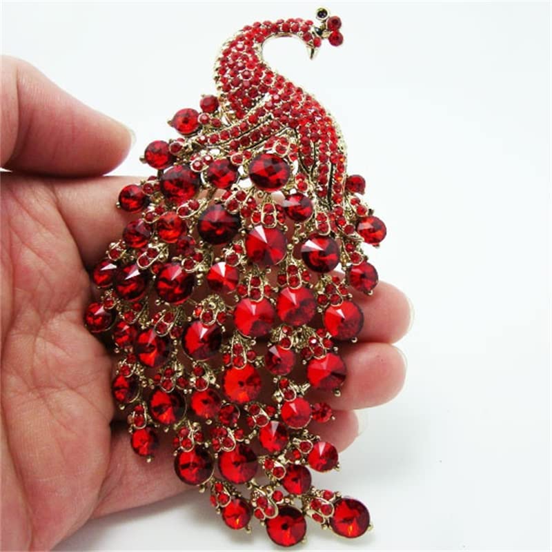 Broche Paon En Strass - Lot De Broches Pour Banquet, Noël, Accessoires De Fête