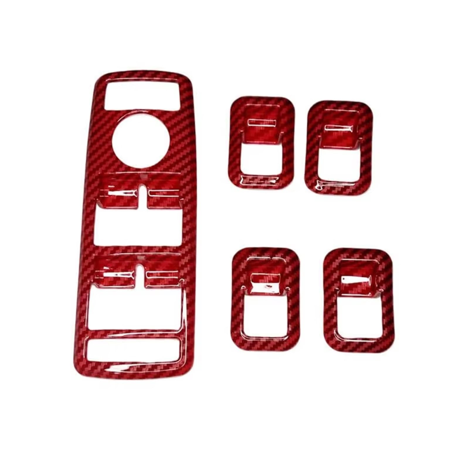 Auto Interior for Benz A B C E for GLE for GLA for CLA for GLK Class W176 W204 W212 W166 W218 Car Window Lift Button Frame Sticker(Red)