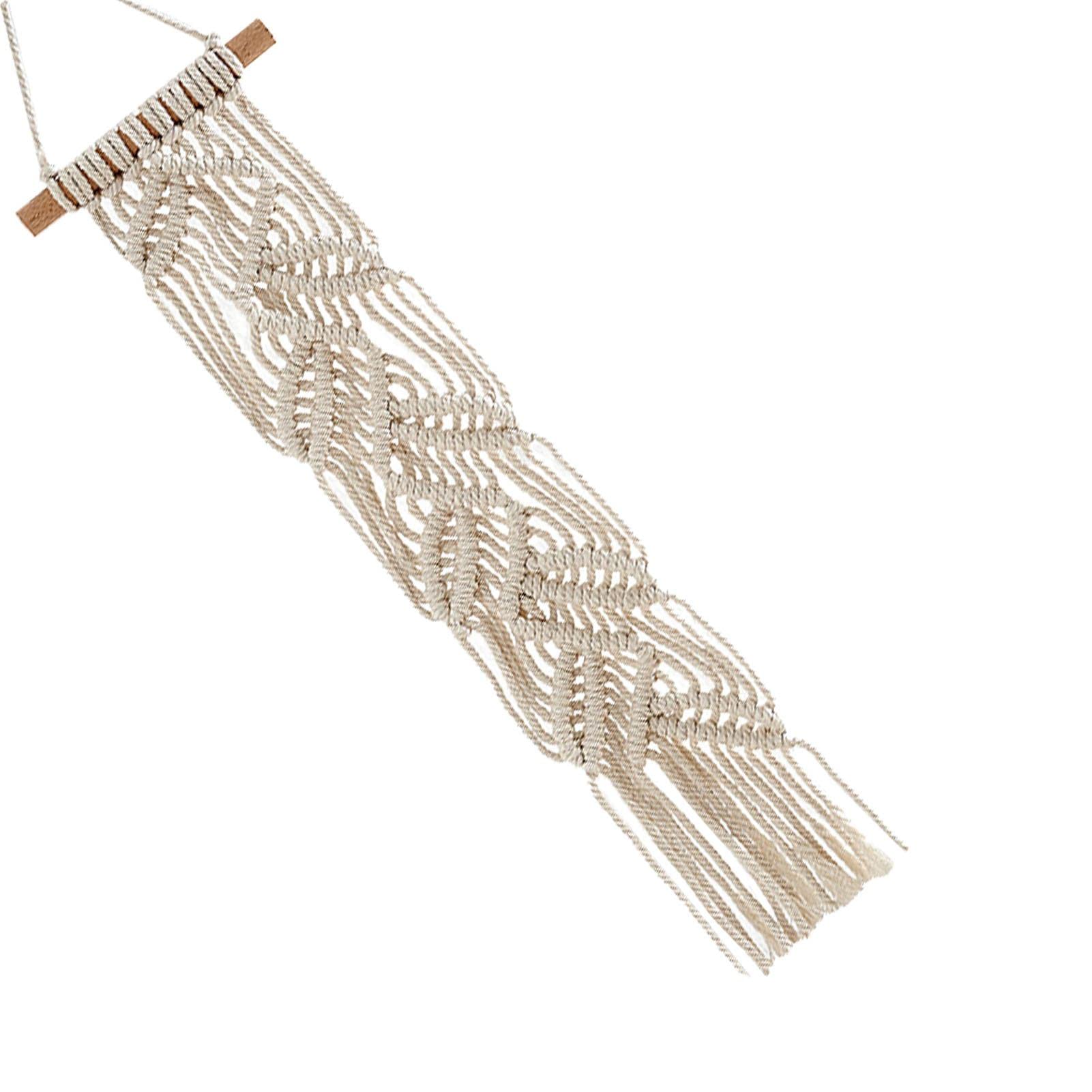 Niktule Grey Handmade Macrame Wall Tapestry | Long Boho Wall Art Tapestry Boho Tapestries Decor For Bedroom, Bohemian Wall Decor For Decor