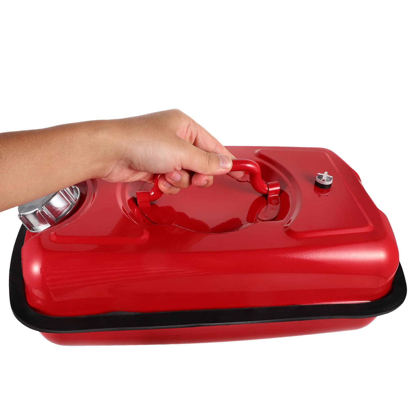 POPETPOP Tanque de Gasolina Rectangular de 5l con Tapa y Sello Hermético, Depósito Portátil para Generadores y Vehículos todo Terreno en Tareas al Aire Libre