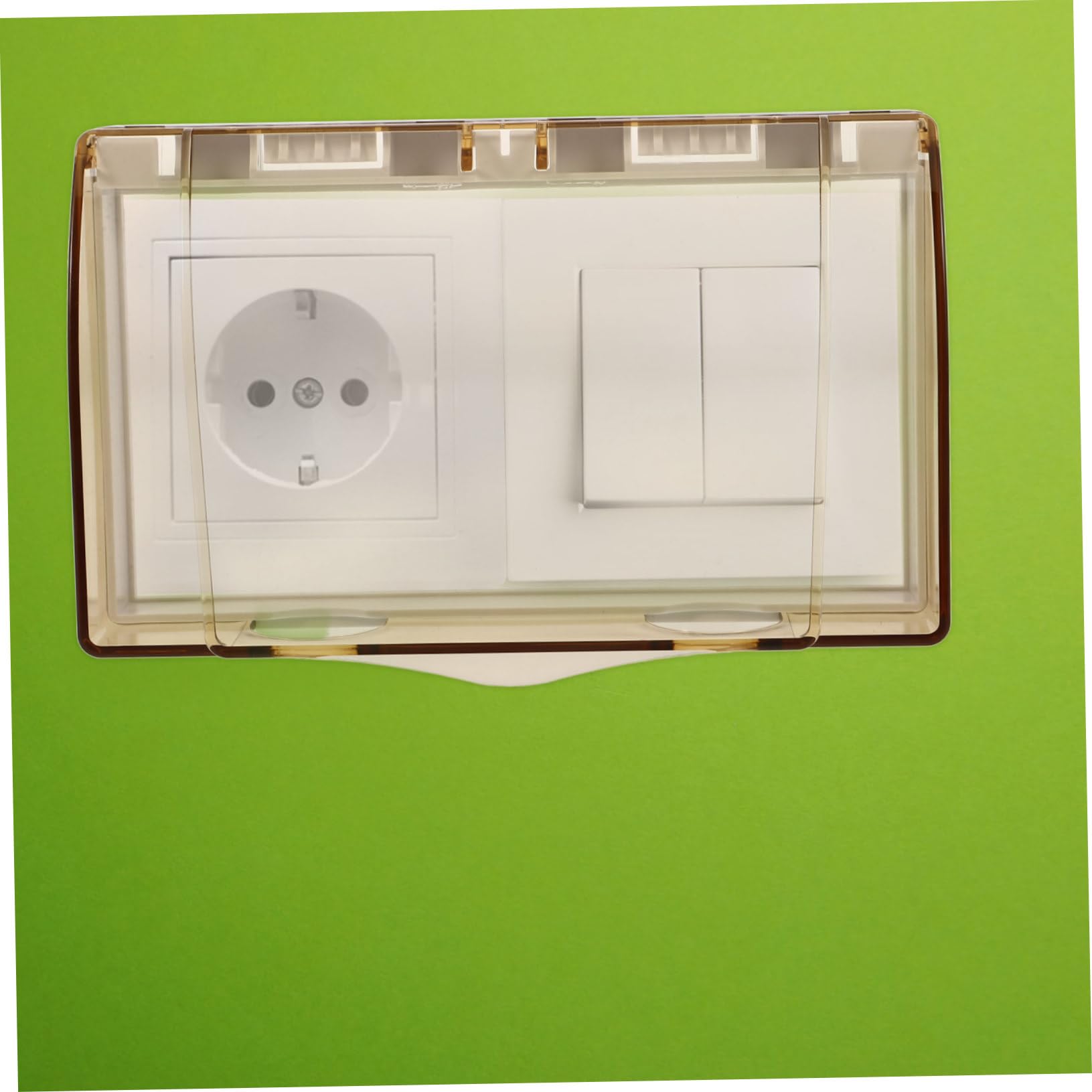 SHINEOFI 5 Pezzi Copriprese Adesivo per Bagno Protezione Elettrica e Resistente All Usura Copertura per Prese Murali Facile Installazione Domestici e Commerciali