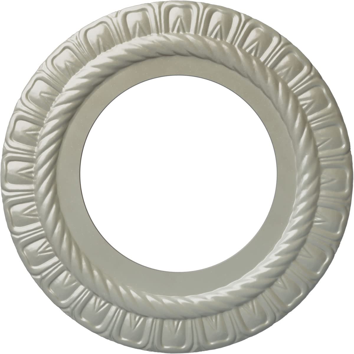Ekena Millwork 10 5/8"OD x 5 3/4"ID x 1/2"P Claremont Fits Canopies up to 7" Ceiling Medallion, Flash Copper