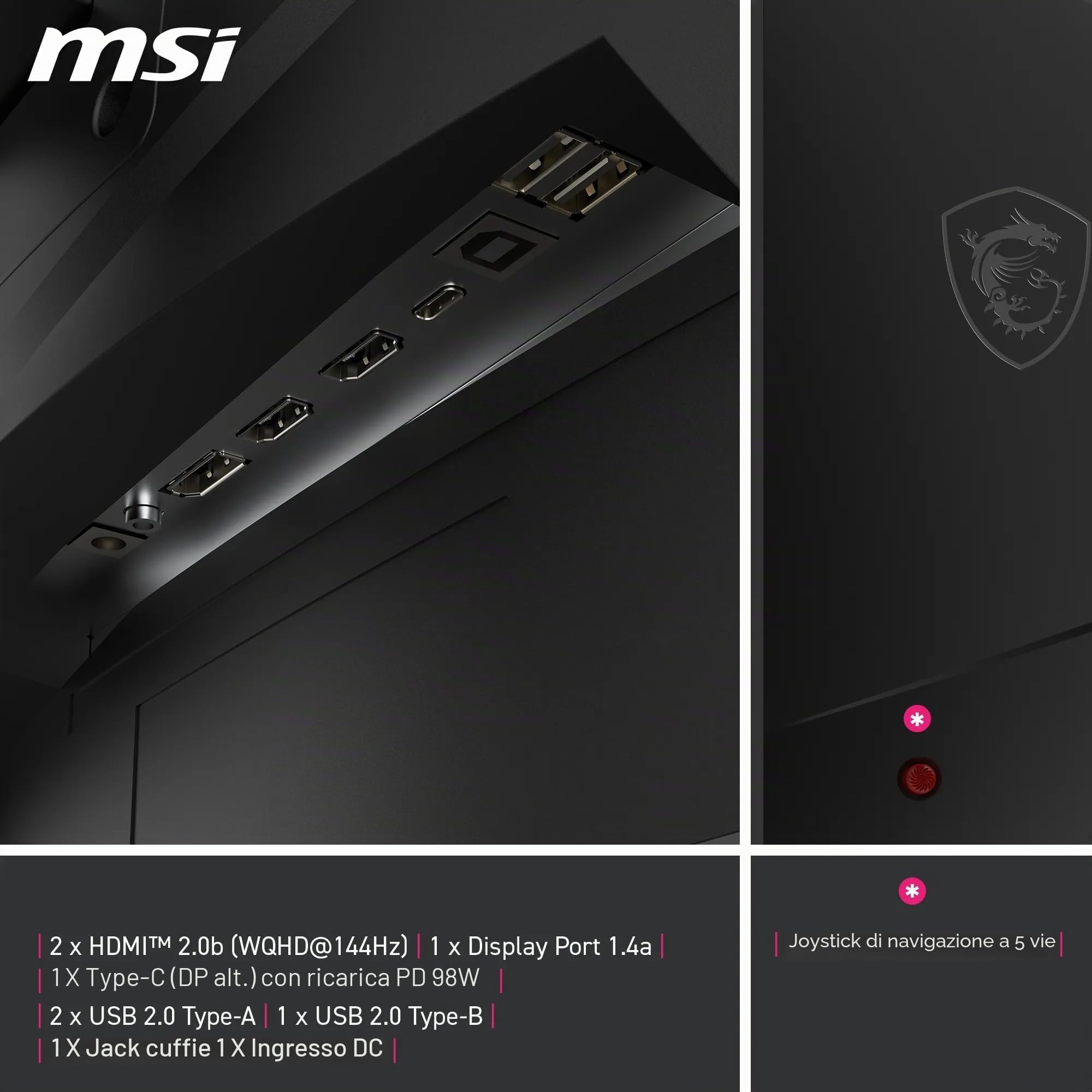 MSI MPG 275CQRXF 27" LED WQHD 240Hz USB-C Curva
