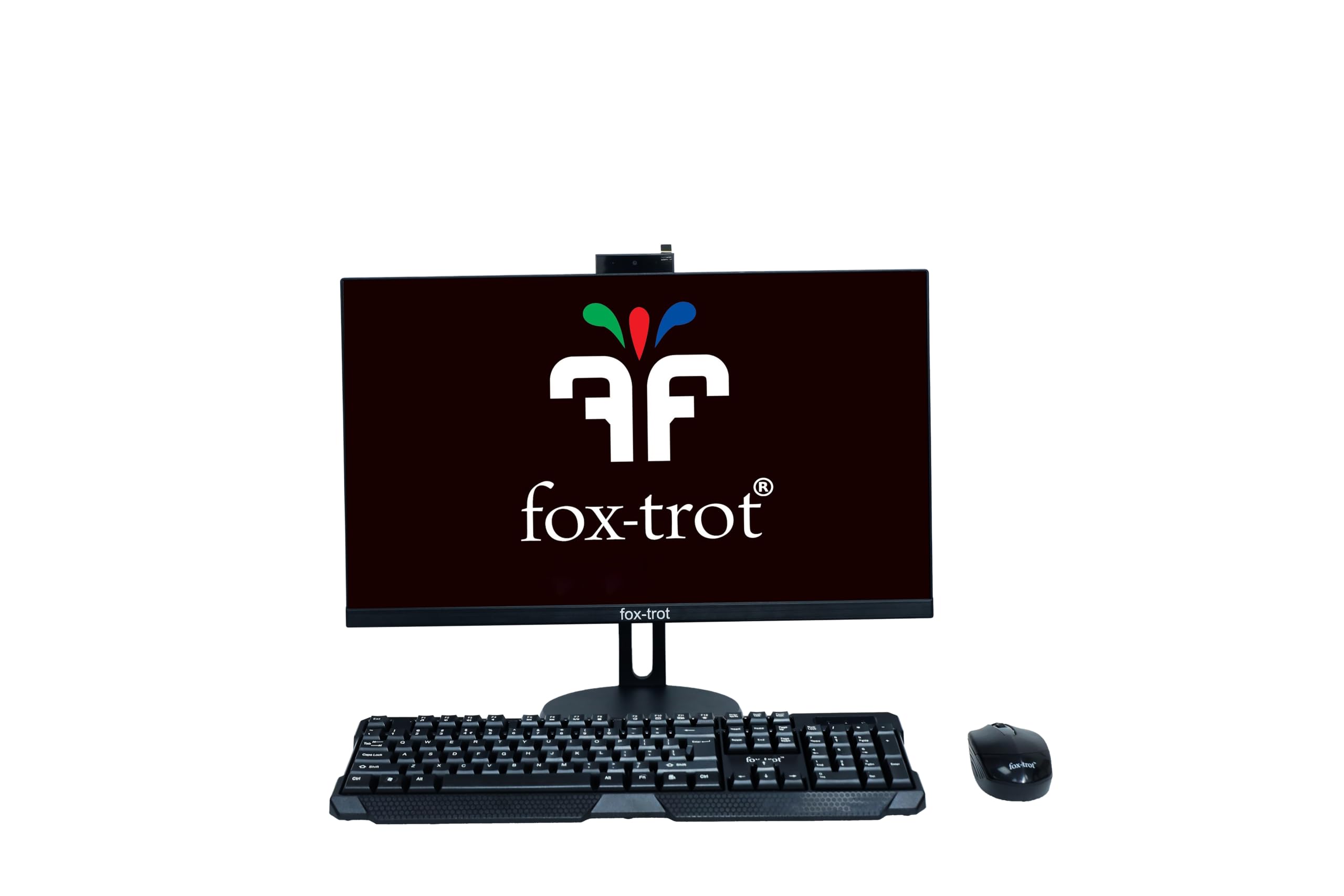 Fox-Trot All-in-one Destop PC Pentium 12 Gen i5-12500, 21.5-inch(54.6 cm) FHD Three-Sided Micro-Edge Display(8GB RAM/512GB SSD/UHD Graphics/DOS Home/Wired Keyboard and Mouse Combo),Black