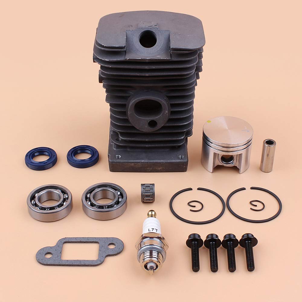 Tiempo Beixi Motor de pistón y Cilindro del cojinete del cigüeñal del Sello de Aceite Kit Compatible con STIHL MS180 MS 018 Piezas de motosierras 180 Gas 38MM