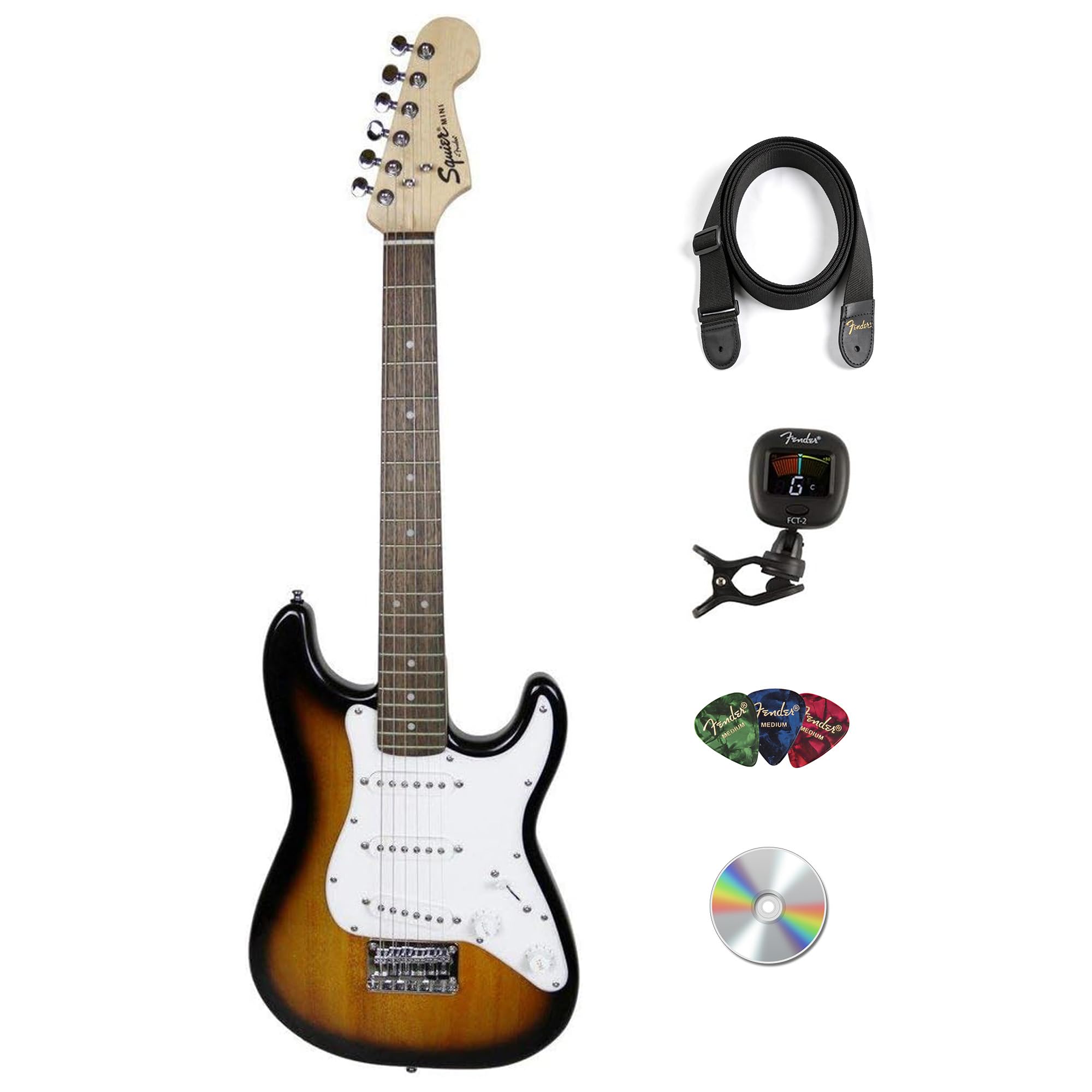 Squier by Fender mini Stratocaster スクワイヤー ミニ フェンダー ミニエレキギター　キッズギター Amazon.com: Fender Squier 3/4 Size Kids Mini Strat Electric Guitar