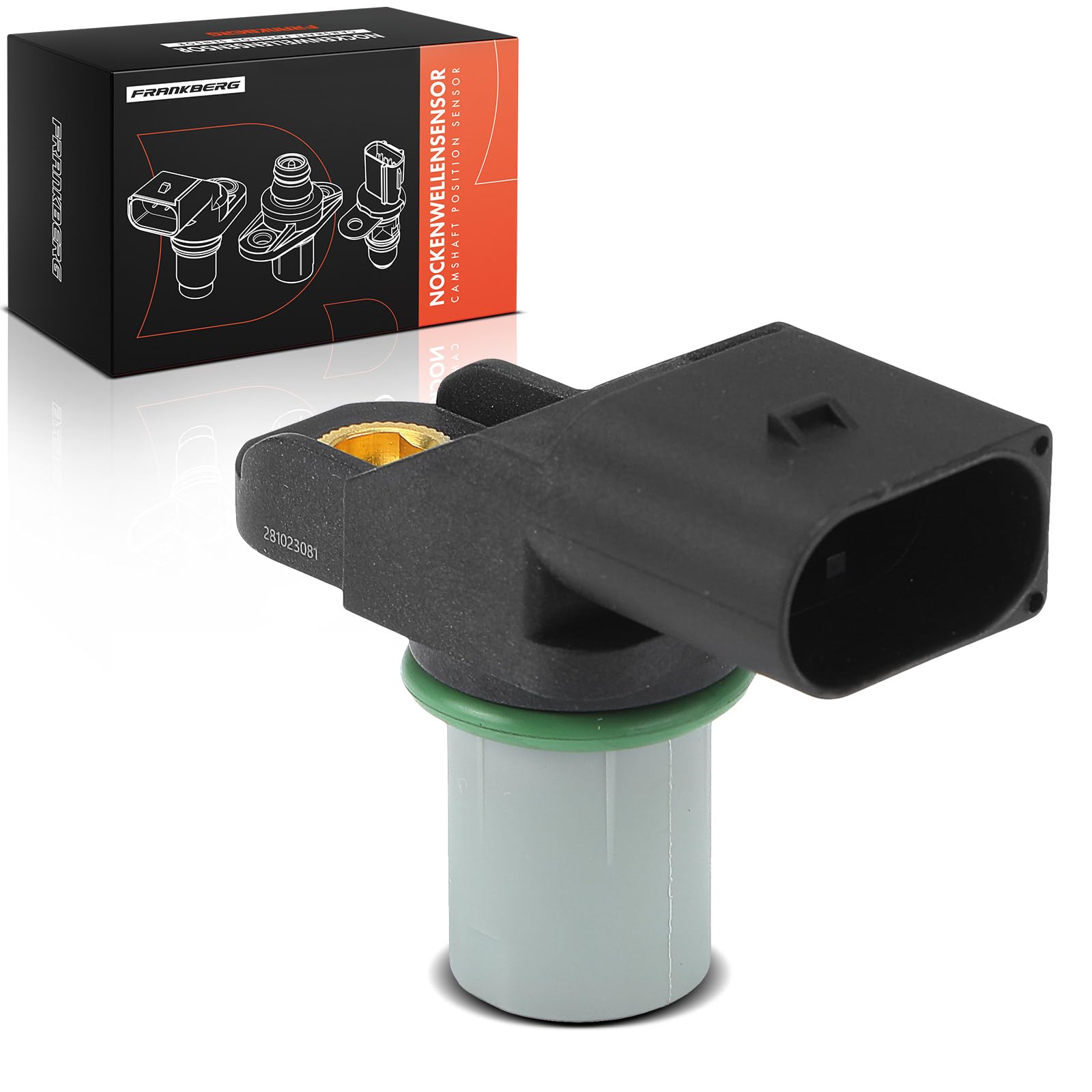Frankberg Sensor del árbol de levas Sensor del cigüeñal 3-Polos Compatible con Serie 3 Touring E46 Serie 3 E46 X3 E83 Serie 5 Touring E39 X5 E53 Replace# 13627794646