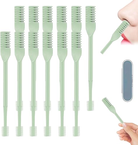 Miniatura 15 de Cortador de vello nasal 2 en 1, herramienta manual mejorada 2025 de rotación 360° para eliminación de vello de fosas nasales con caja de