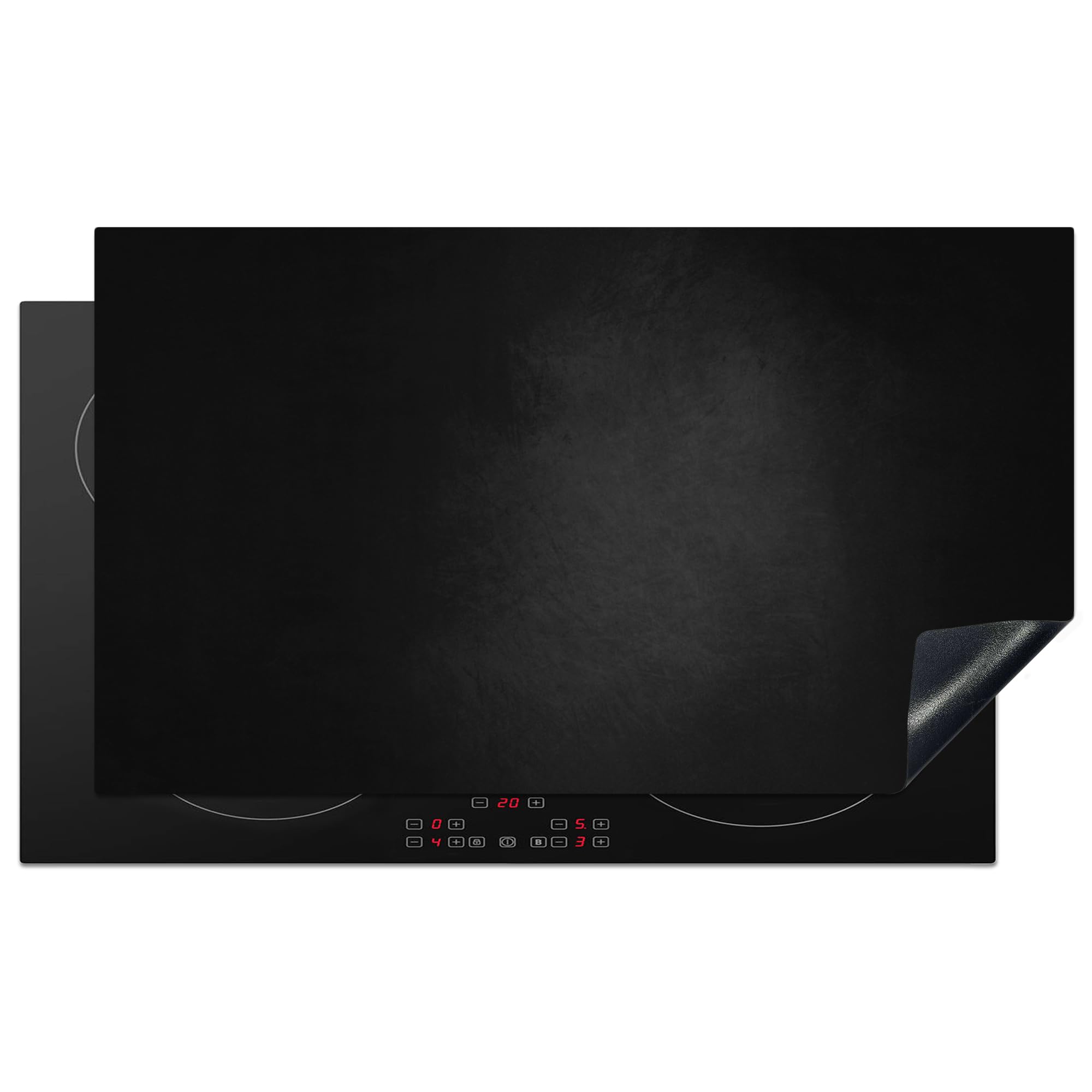 KitchenYeah© Induction Hob Protector Mat 20.5"x35.9" / 91.2x52 cm Cooker Top Protectors Cover Ceramic Covers Electric Hobs Vinyl Concrete - Black - Grey - Texture - Industrial