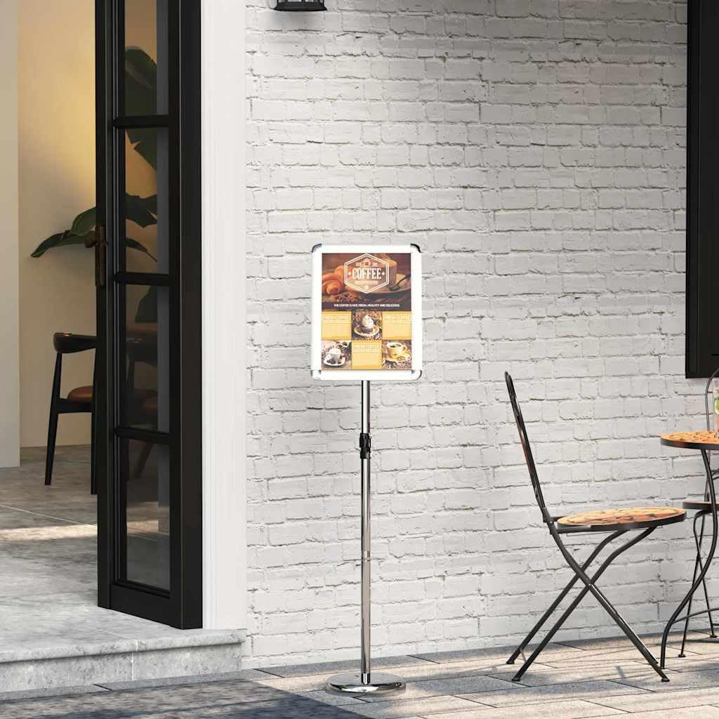 Espositore per Fiere Argento 30x25x128cm Alluminio Regolabile per Interni ed Esterni Portatile Portatile Ideale per Fiere, Esposizioni, Presentazioni, Marketing, Eventi, Negozi, Ufficio