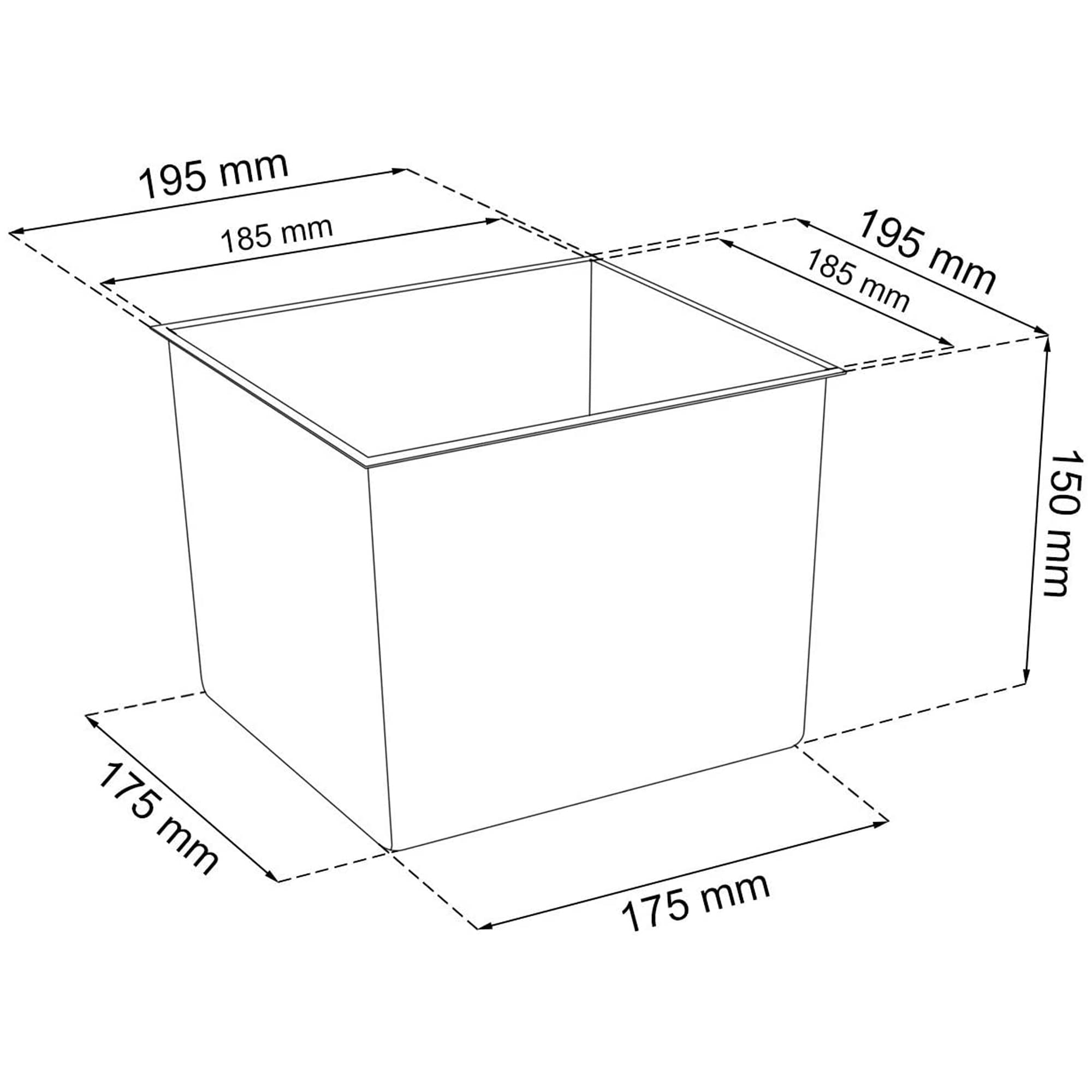 Maceta Rato de 11,4 litros con inserto 20 x 20 x 37,6 cm en color ocre oscuro — view 4