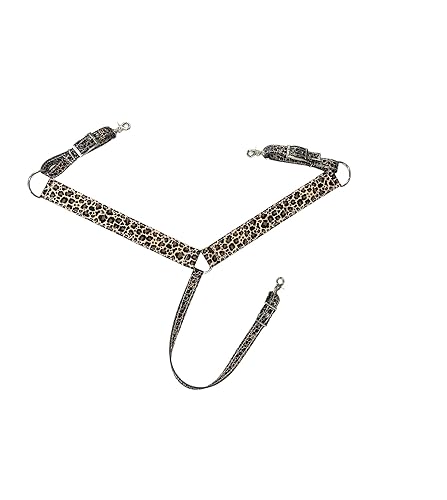 cheetah print nylon breast collar average horse size