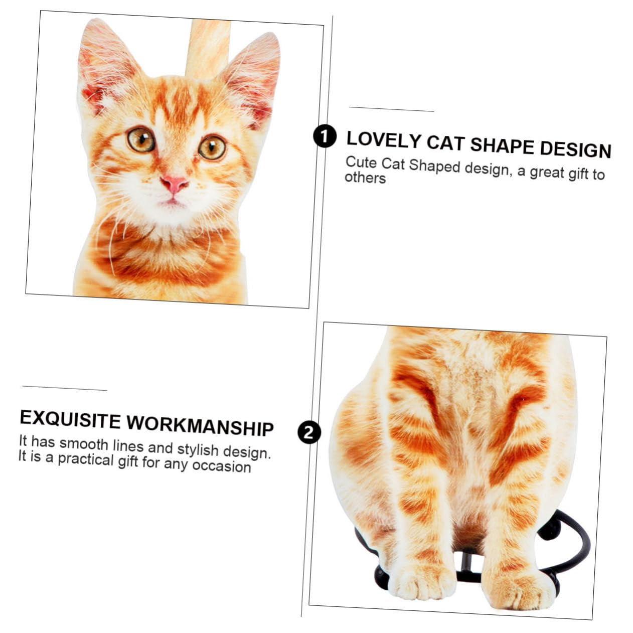 Didiseaon Portarotolo Funzione di Supporto e Conservazione a Forma di Gatto in Ferro Giallo di Carta Organizer Moderno Carta Asciugatutto per Cucina per Aree Cucina