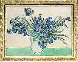 ゴッホ/アイリス　額装　複製画 アイリスのある花瓶 【10号】 フィンセント・ファン・ゴッホ
