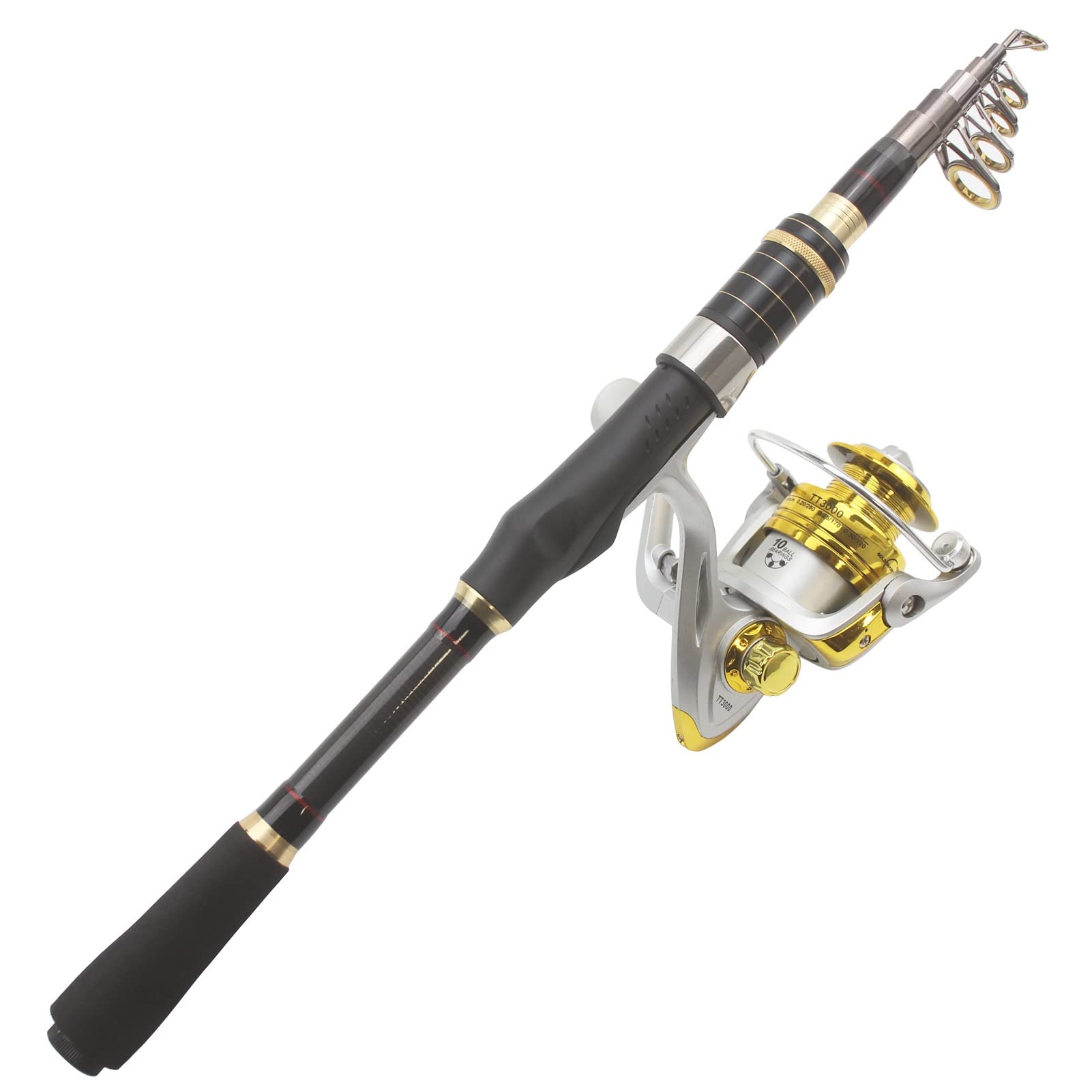 1. 8m 2.1m Bobine de Tige Portable Carbone Combos Tout for la pêche Pêche à pêche télescopique Canne à pêche Accessoires de pêche Set TIGN Roll Combo ZYHWY