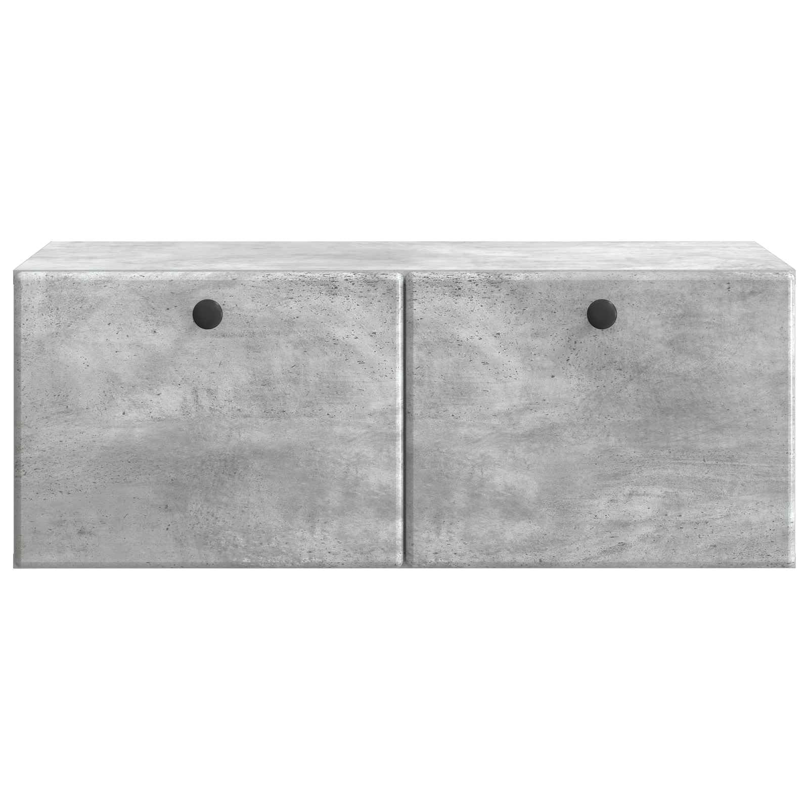 Wall Mounted TV Cabinet Betonowy Gray Floating Media Console with Storage Shelves for Living Room Bedroom Home Entertainment Center, 78.5 x 41 x 30 cm Engineered Wood, Heavy Duty up to 60 kg